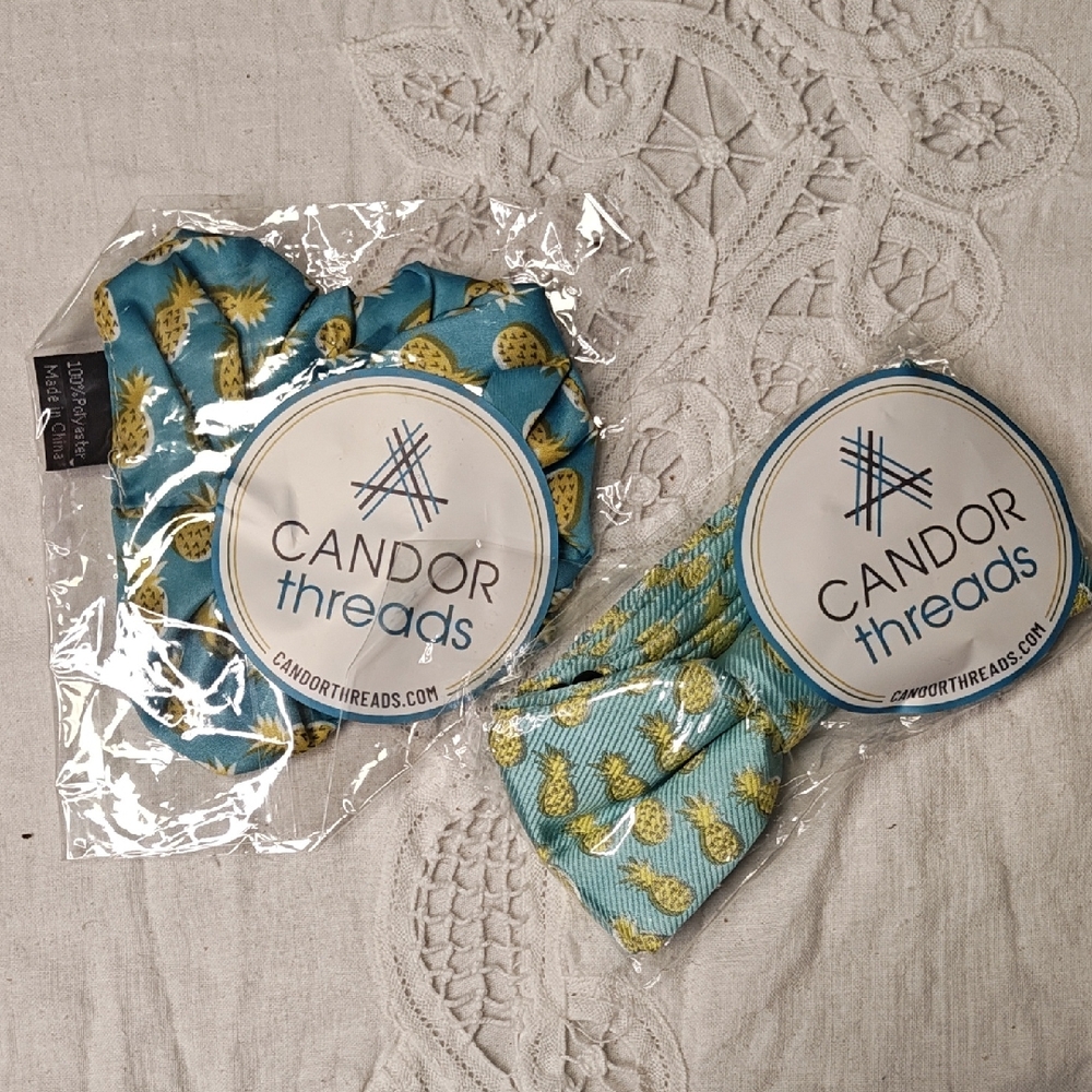 Candor Threads Pineapple Print Hair Accessories